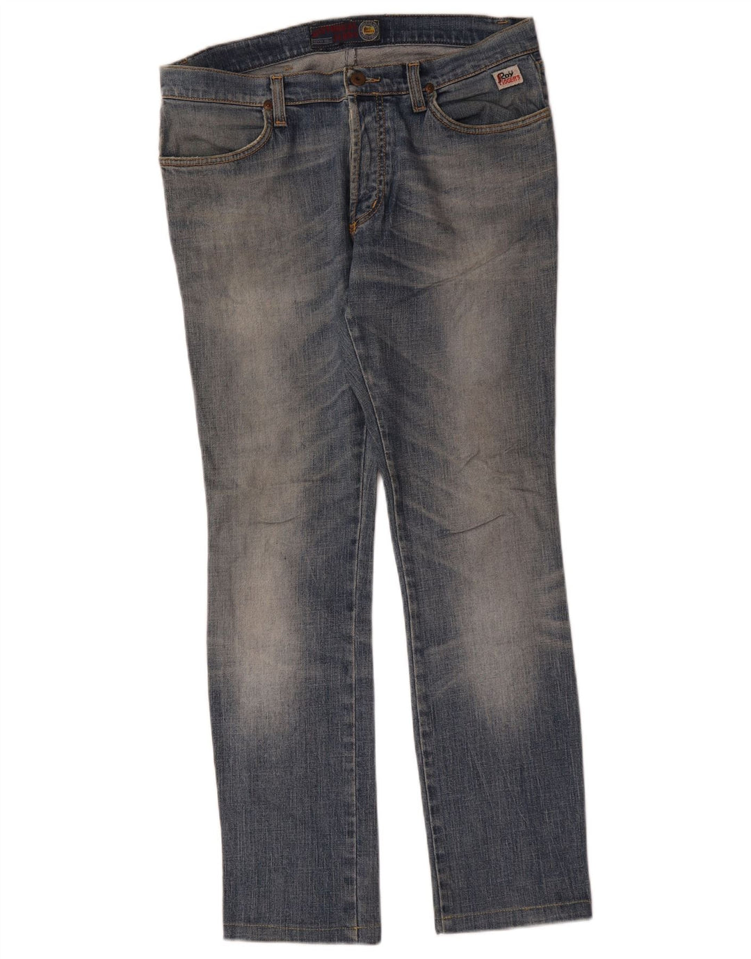 Damskie jeansy slim Roy Rogers W34 L30 Niebieskie bawełniane