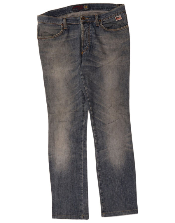 Roy Rogers Womens Slim Jeans W34 L30 Blue Cotton
