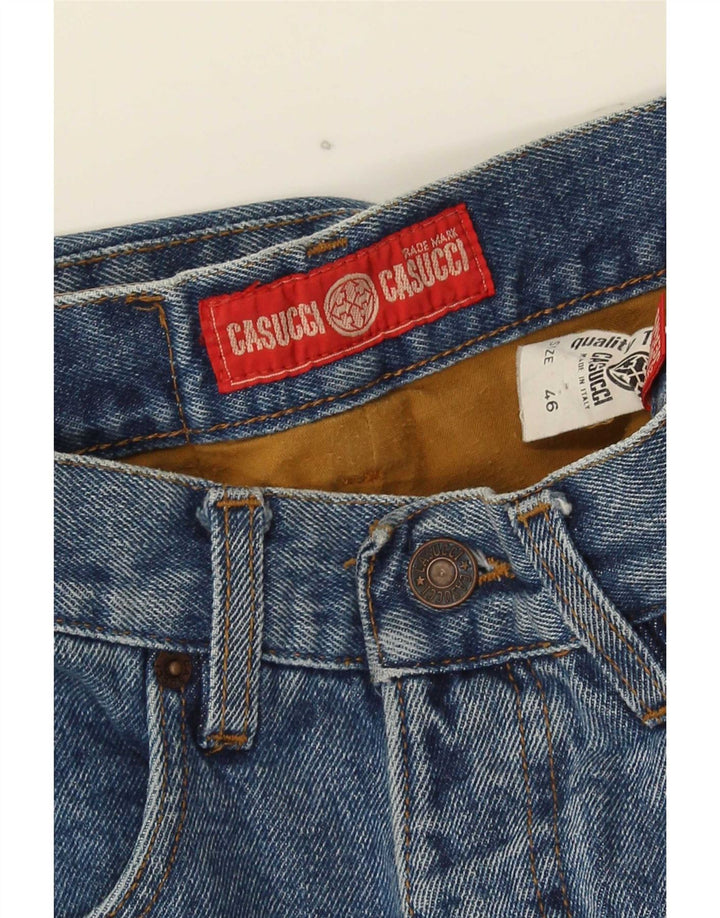 Damskie jeansy zwężane Casucci W26 L31 Niebieskie bawełniane