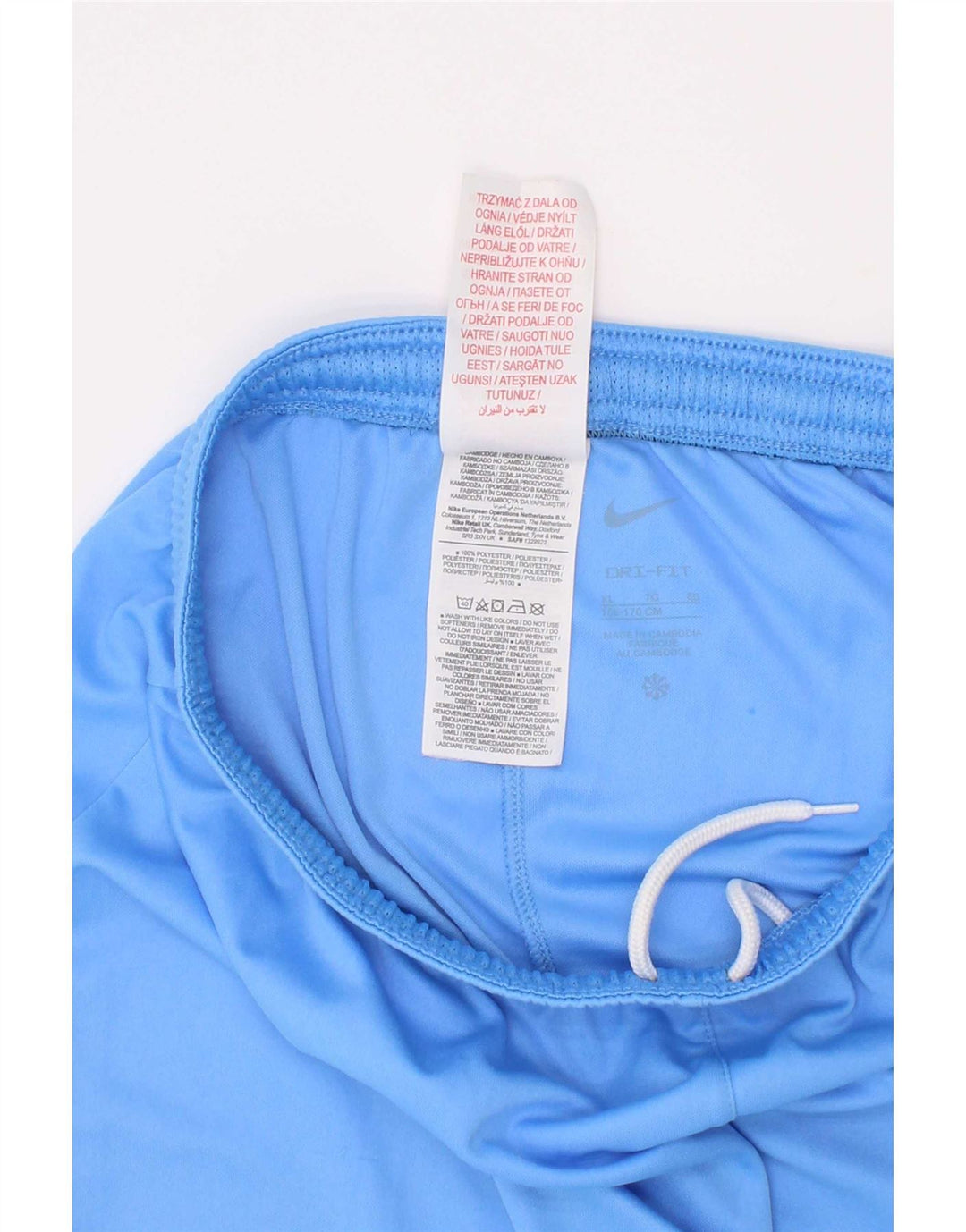 Chłopięce spodenki sportowe Nike Dri Fit 13-14 lat XL, niebieskie, poliestrowe