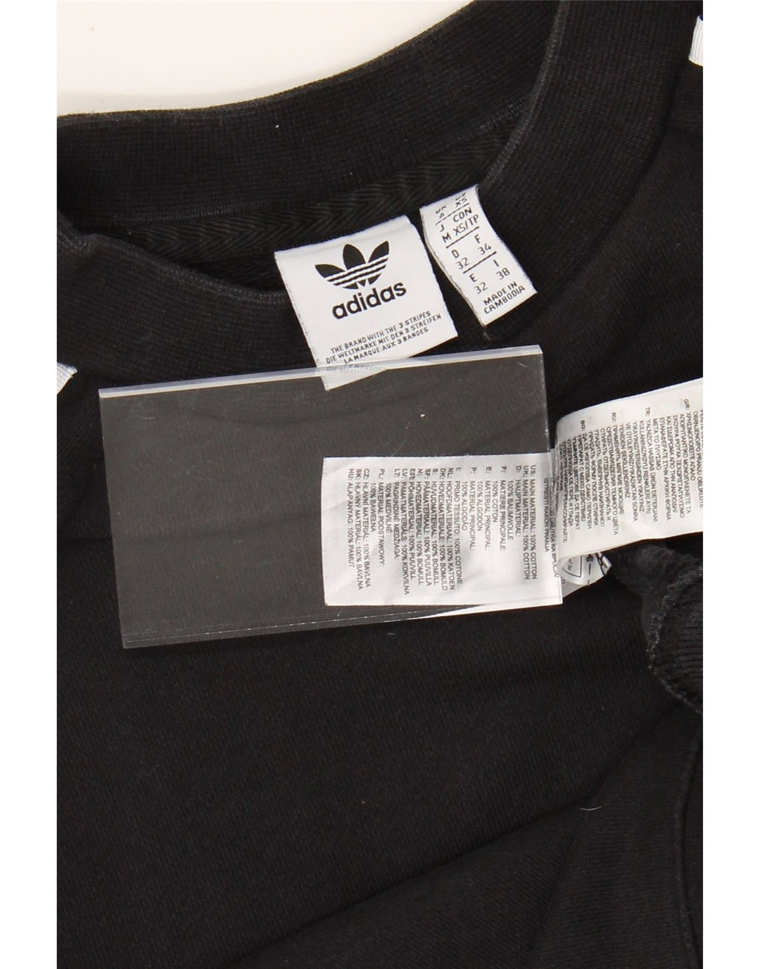 Bluza damska ADIDAS Sweter UK 6 XS Czarna bawełna