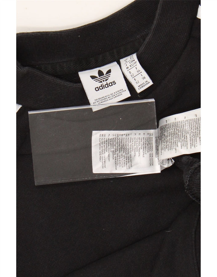 Bluza damska ADIDAS Sweter UK 6 XS Czarna bawełna