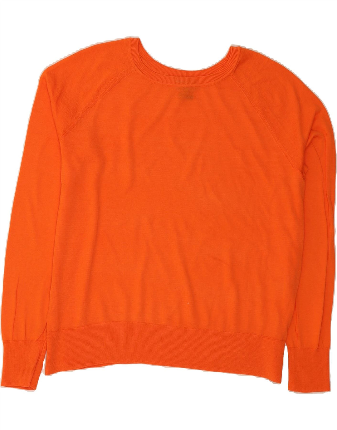 MASSIMO DUTTI Womens Crew Neck Jumper Sweater UK 16 Large Orange Lyocell Vintage Massimo Dutti and Second-Hand Massimo Dutti from Messina Hembry 