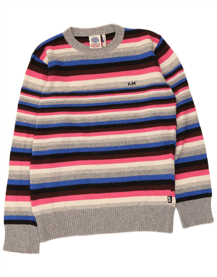 Męski sweter z okrągłym dekoltem Franklin Marshall, średni, wielokolorowy