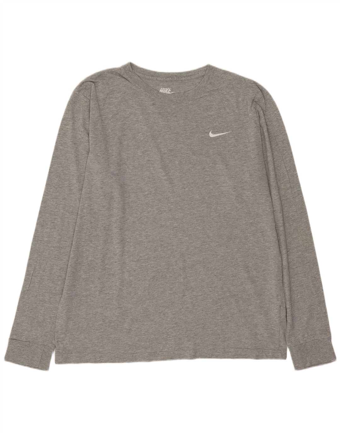 Męska koszulka Nike o regularnym kroju z długim rękawem, duża, szara, nakrapiana bawełna