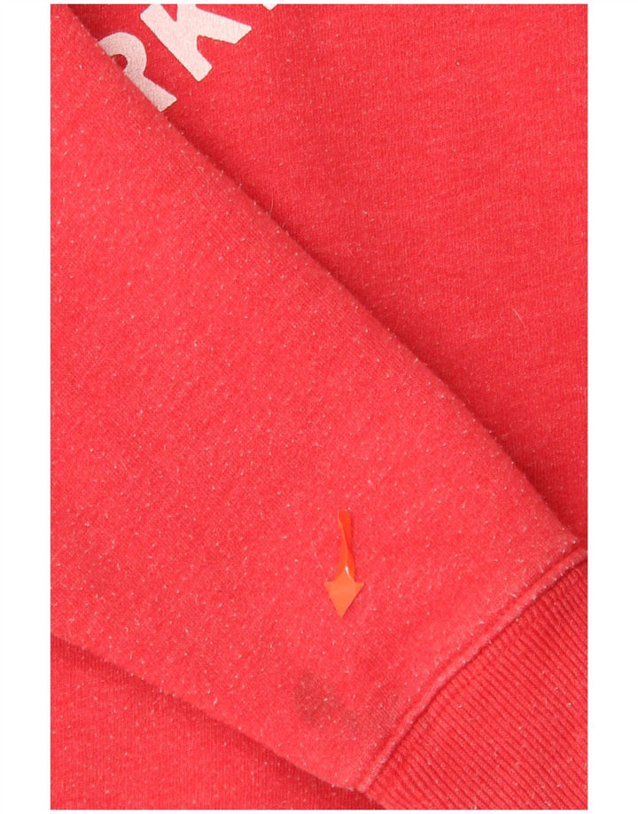 Męski sweter z kapturem i zamkiem błyskawicznym Jack Wills, mały, czerwony, bawełniany