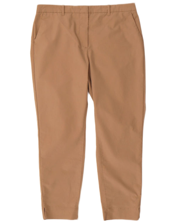 Marks & Spencer Damskie spodnie Chino UK 14 Large W34 L28 Brązowa bawełna