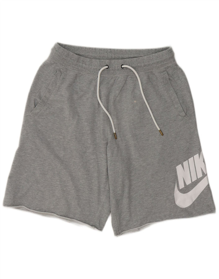 Męskie spodenki sportowe Nike z grafiką, średnioszare, bawełniane w cętki