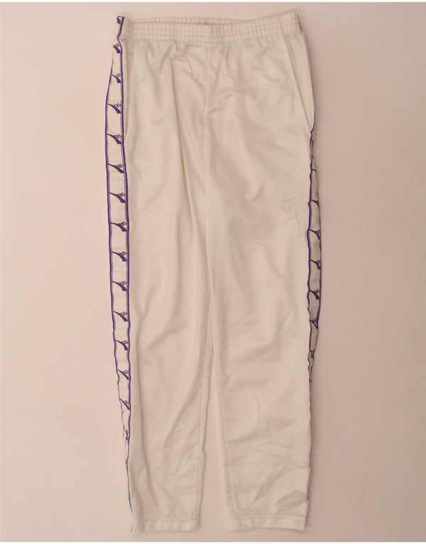 Damskie spodnie dresowe Diadora UK 10, małe, białe, poliestrowe