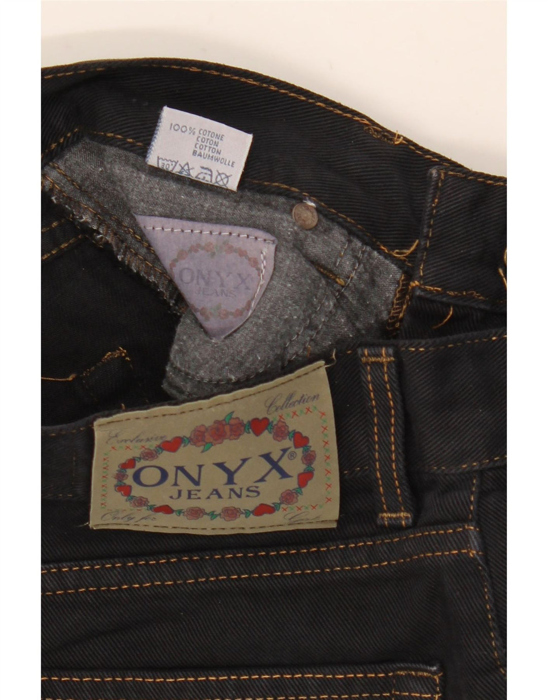 Damskie zwężane dżinsy ONYX W29 L28 Czarna bawełna
