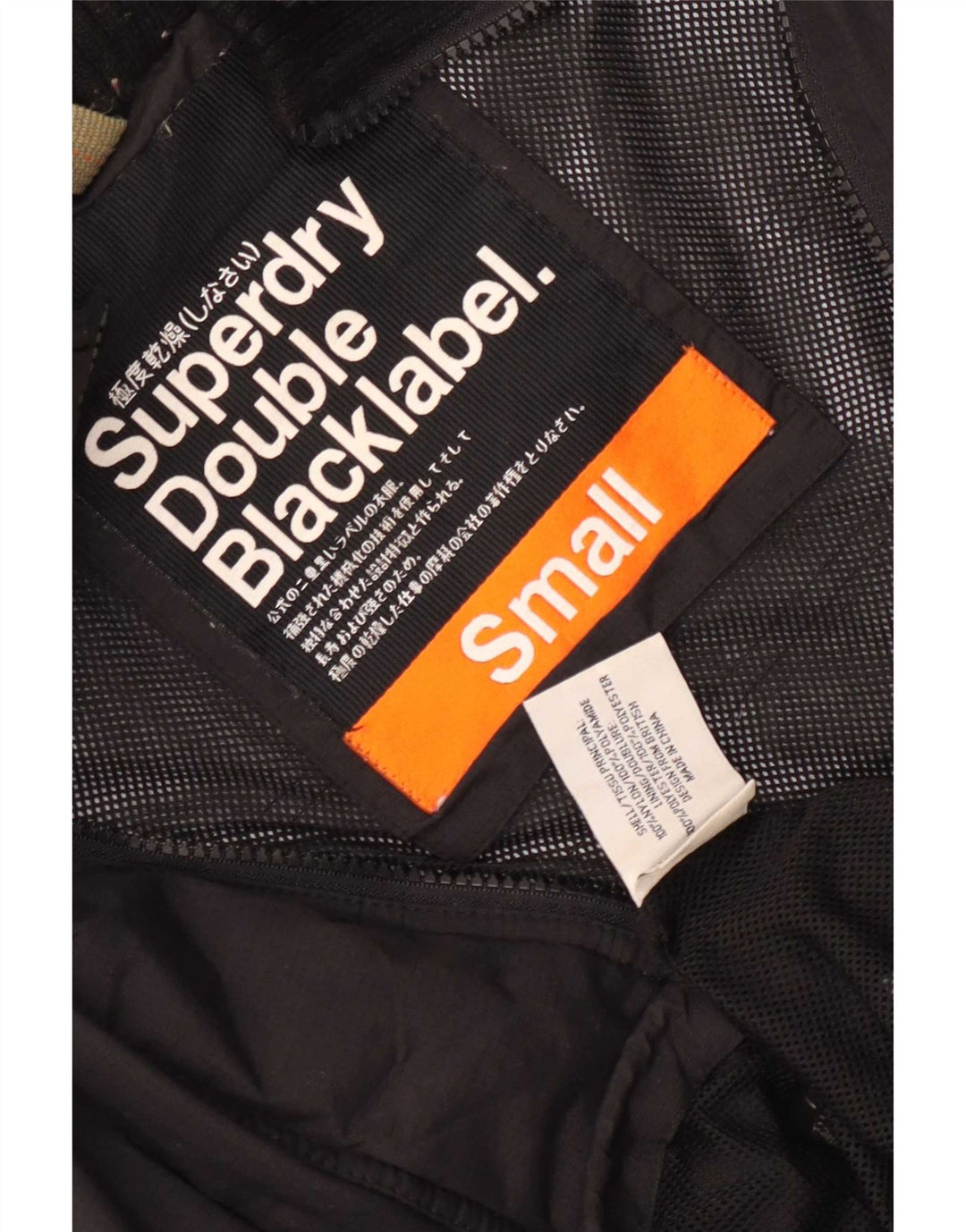 Męska kurtka przeciwdeszczowa Superdry UK 36 Small Black Nylon