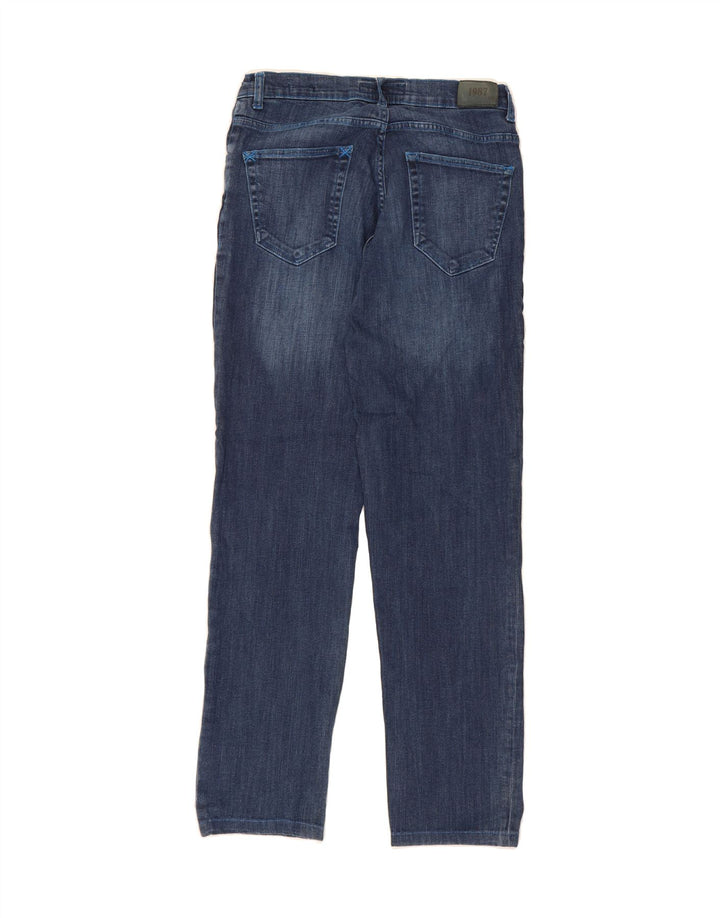 TRUSSARDI Mens Straight Jeans W30 L32 Navy Blue Vintage Trussardi and Second-Hand Trussardi from Messina Hembry 