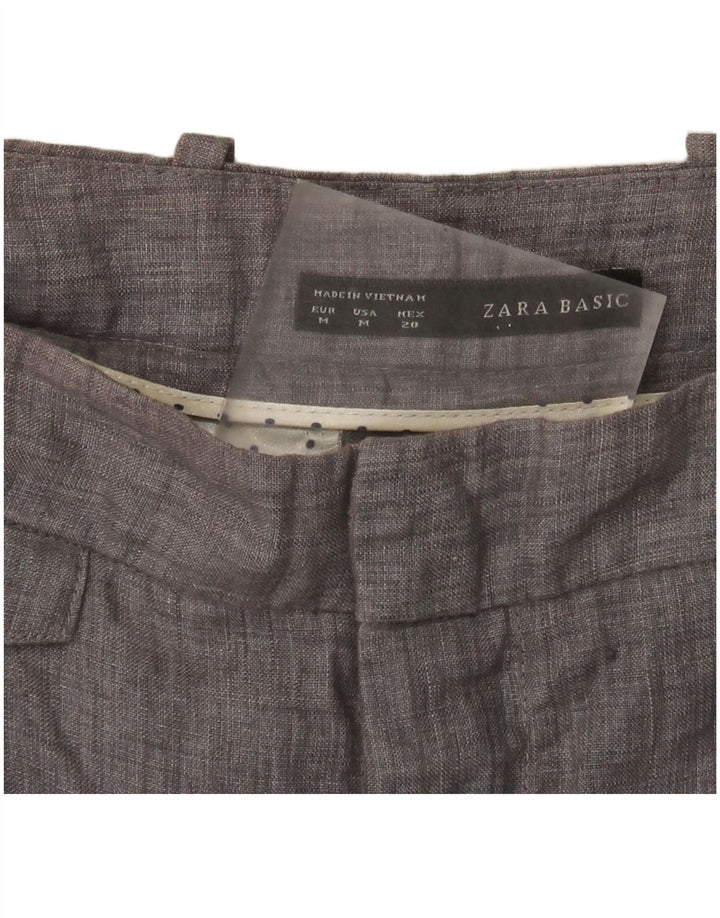 Damskie proste spodnie chino Zara, średnie W28 L27, szare