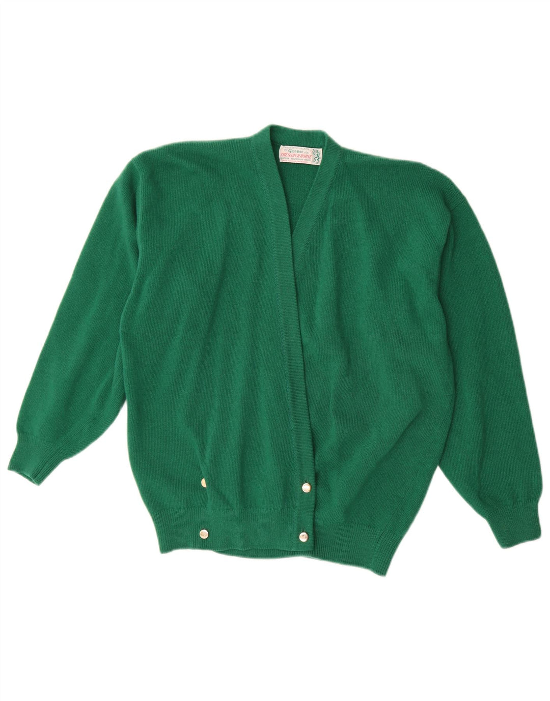 Sweter damski Glenmac UK 16, duży, zielony, z owczej wełny