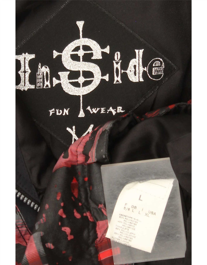 Męska kurtka Anorak w stylu vintage, luźny krój, UK 38, poliester w kolorze średniej czerwieni
