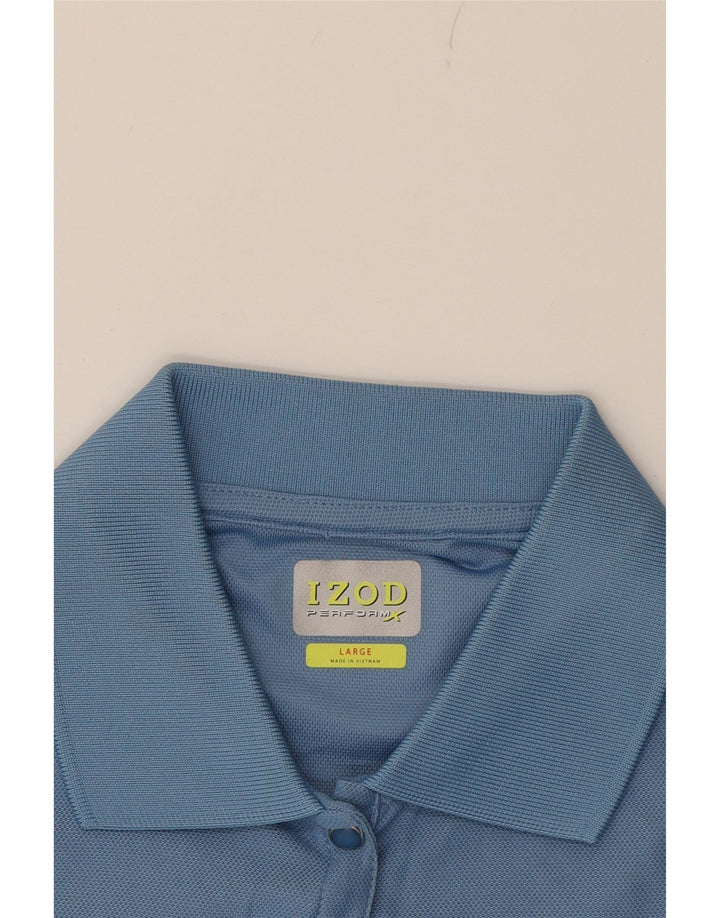 IZOD Womens Polo Shirt UK 16 Large Blue Polyester Vintage Izod and Second-Hand Izod from Messina Hembry 