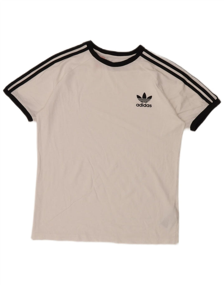 T-shirt chłopięcy ADIDAS 13-14 lat, biała bawełna