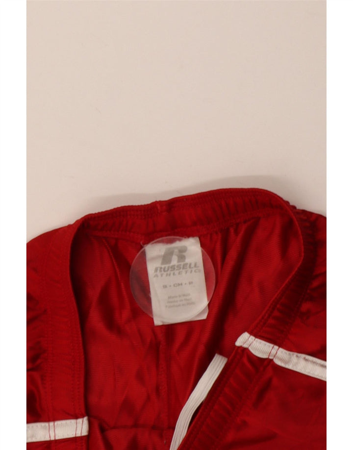 Damskie spodenki sportowe Russell Athletic UK 10, małe, czerwone, poliestrowe