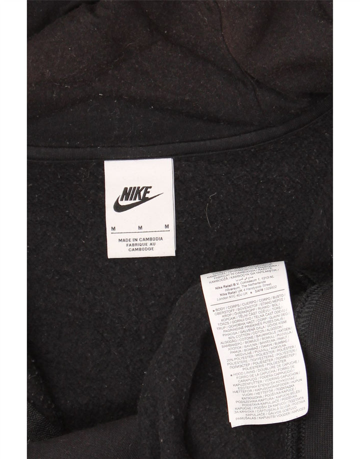 Męski sweter z kapturem i zamkiem błyskawicznym Nike, średni czarny, bawełniany