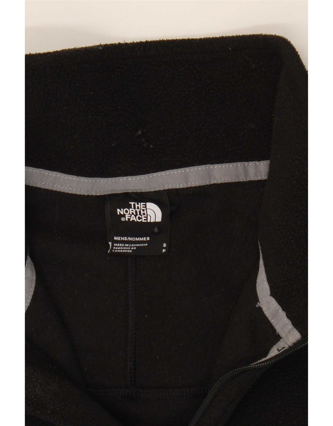 Męski sweter polarowy The North Face z zamkiem błyskawicznym, mały, czarny, poliestrowy