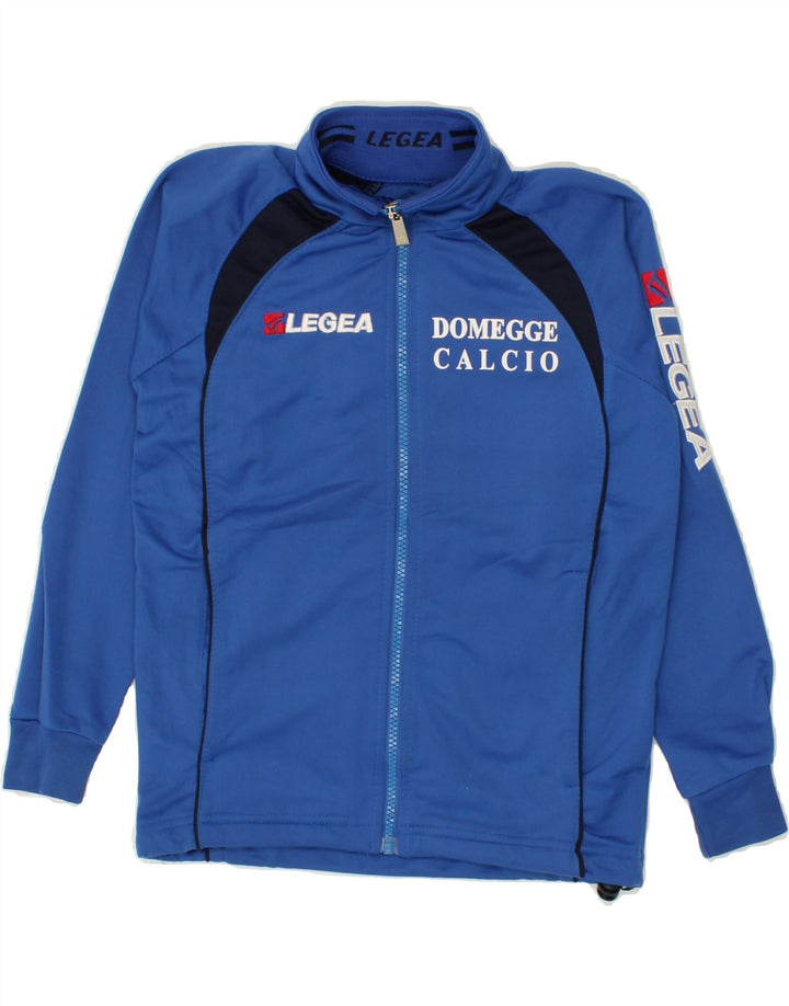 LEGEA Boys Graphic Tracksuit Top Jacket 8-9 Years 3XS Blue Polyester Vintage Legea and Second-Hand Legea from Messina Hembry 