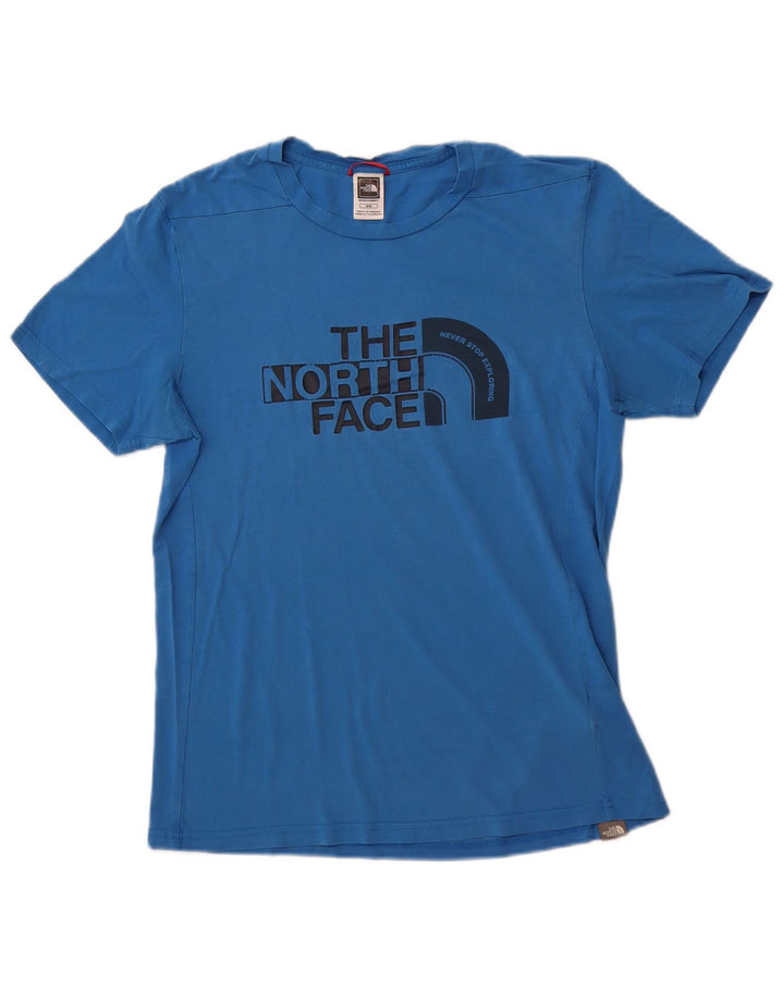 Męska koszulka z grafiką THE NORTH FACE, bawełniana, w kolorze średniego błękitu