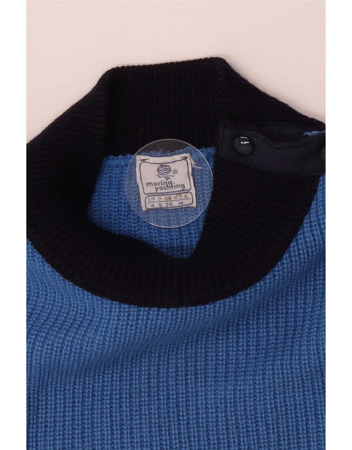Męski sweter z golfem Marina Yachting EU 38 Medium Blue Nautical