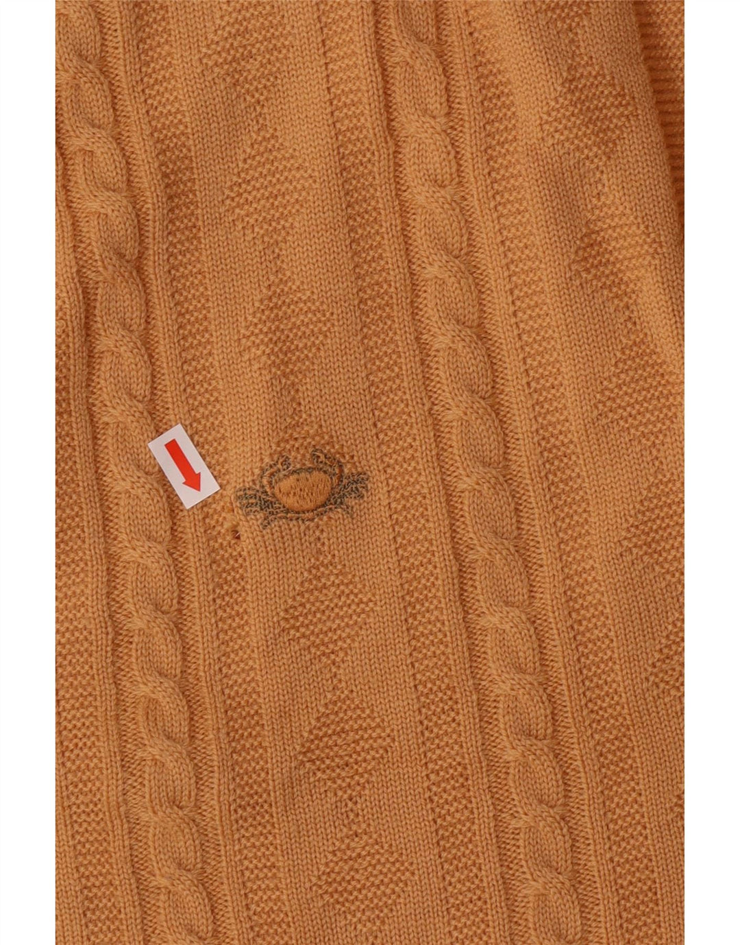 IL GRANCHIO Męski sweter rozpinany, duży, żółty, klasyczny z dziewiczej wełny