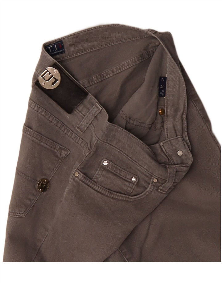 Proste spodnie damskie TRUSSARDI W27 L31 szare