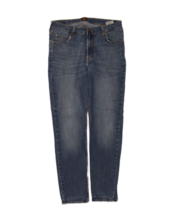 Męskie jeansy Lee Rider Slim W33 L32 Niebieskie bawełniane