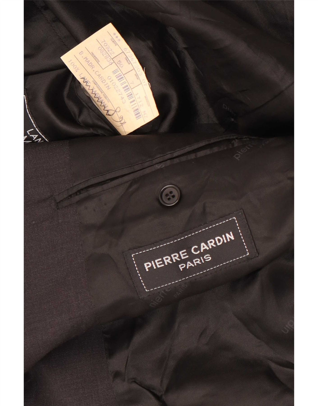 Męska marynarka zapinana na 2 guziki Pierre Cardin IT 50, duża, szara wełna