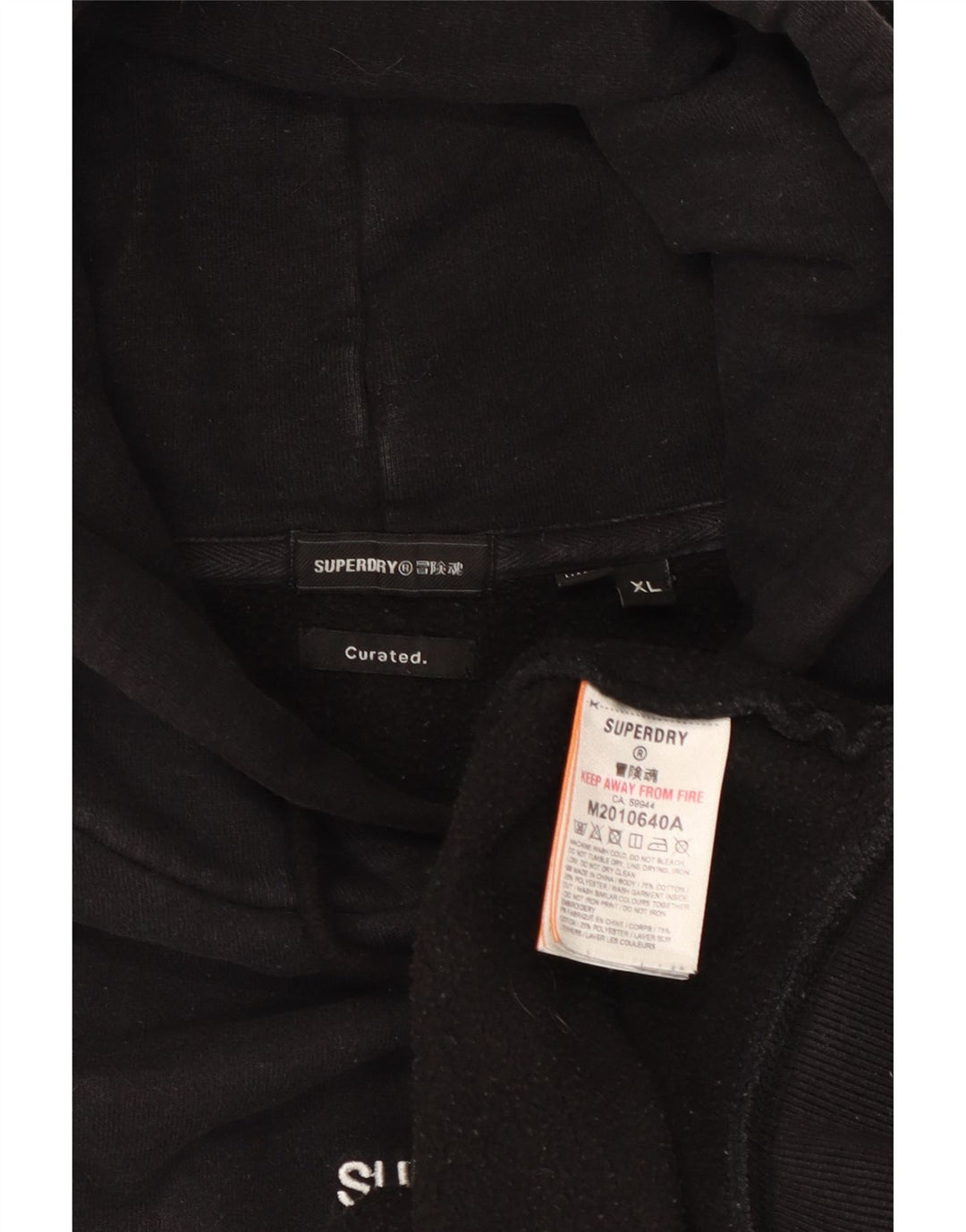 Męski sweter z kapturem Superdry XL, czarny, bawełniany