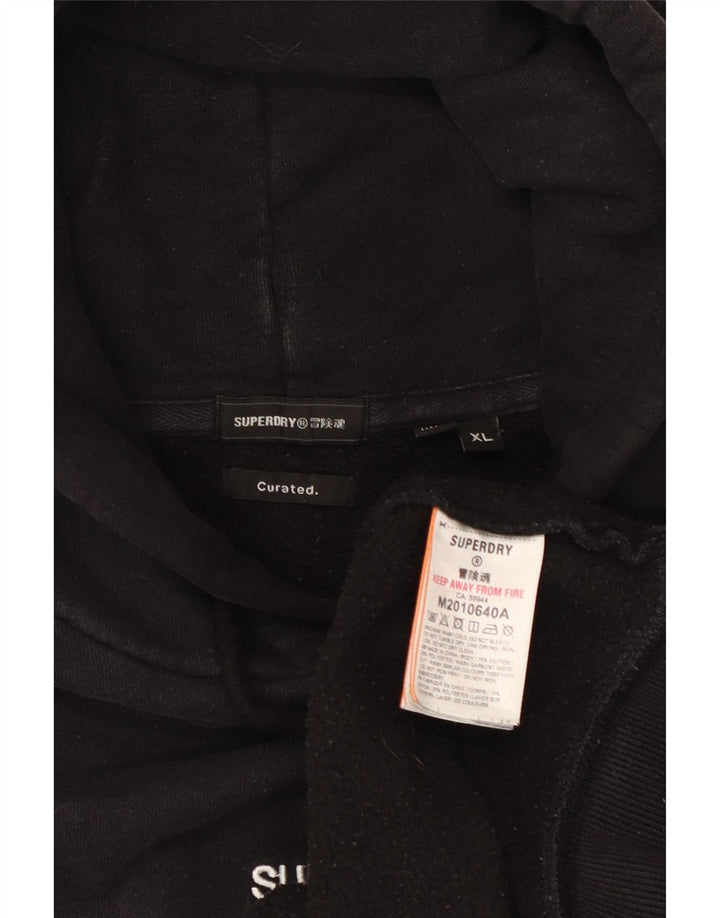 Męski sweter z kapturem Superdry XL, czarny, bawełniany