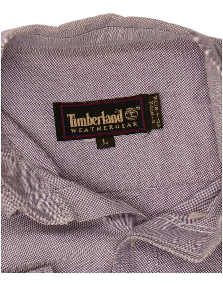 Koszula męska Timberland Weathergear, duża fioletowa