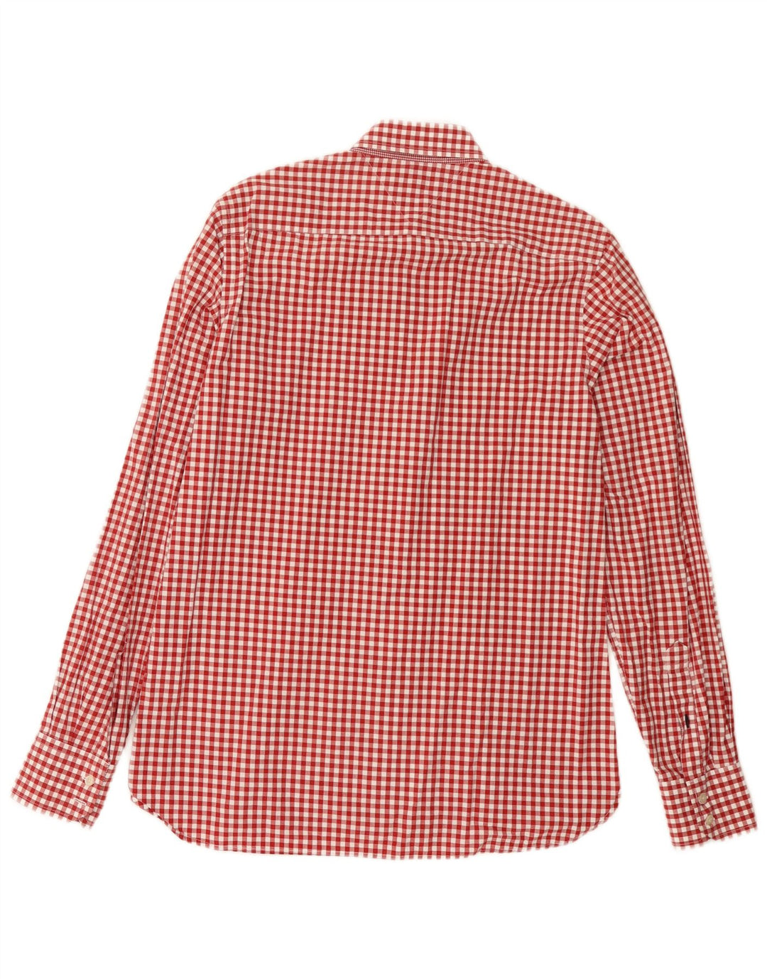 Męska koszula o regularnym kroju Tommy Hilfiger, mała, czerwona bawełniana kratka
