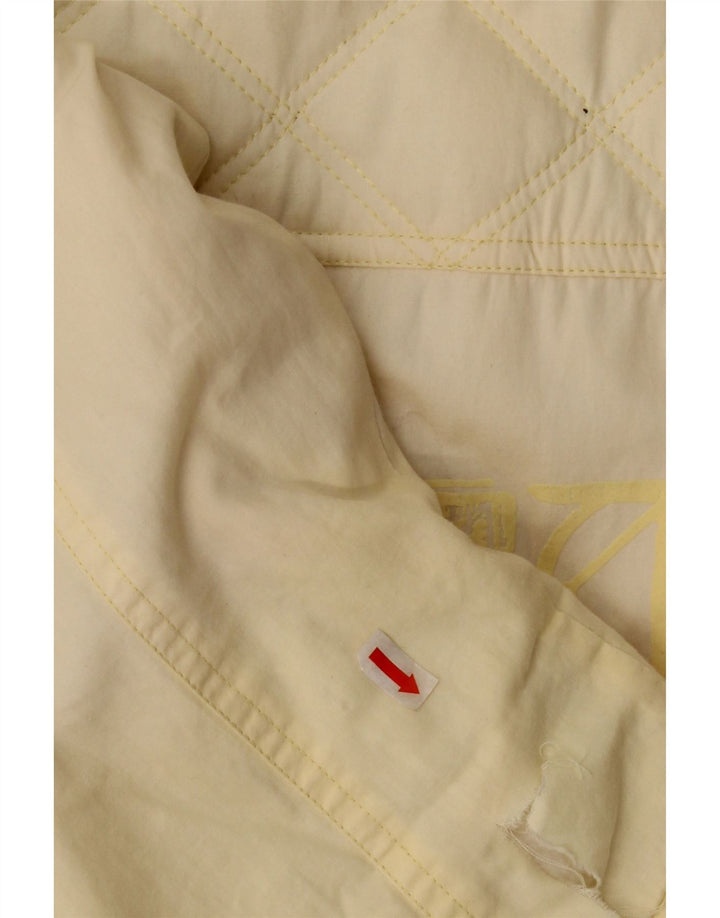 ANN CHRISTINE Womens Oversized Graphic Padded Jacket UK 16 Large Yellow Vintage Ann Christine and Second-Hand Ann Christine from Messina Hembry 