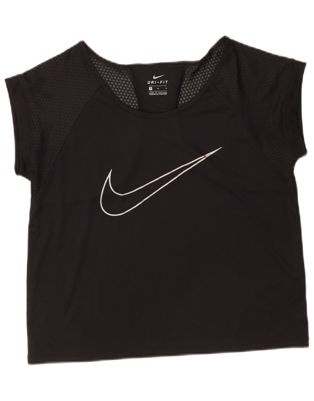 Damska koszulka Nike Dri Fit Graphic Top UK 14, średni czarny poliester