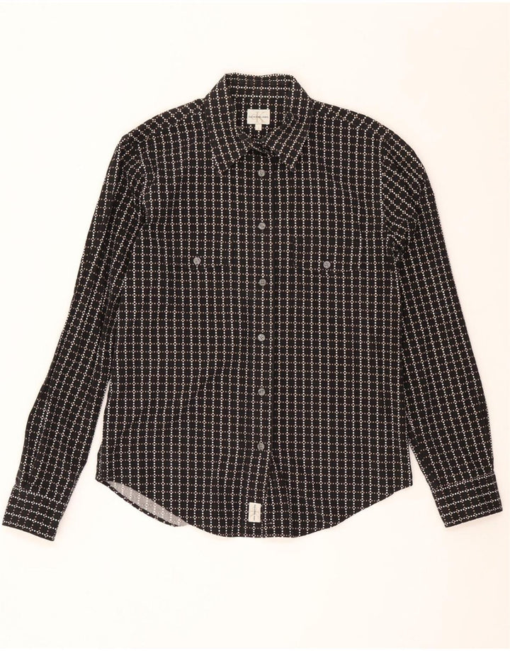 Koszula męska Calvin Klein Jeans, duża, czarna, geometryczna