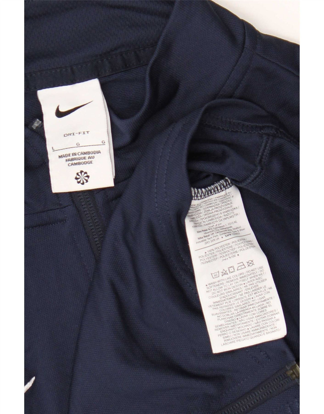 Męska kurtka dresowa Nike Dri Fit, duży, granatowy, poliester