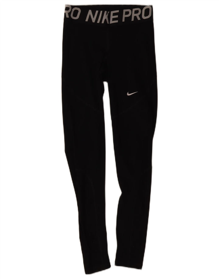 Damskie legginsy Nike Dri Fit Graphic UK 8, małe czarne