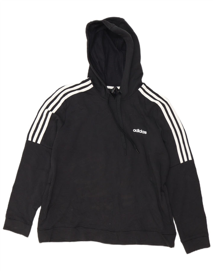 Damska bluza z kapturem Adidas Climalite UK 16/18, duży, czarny poliester