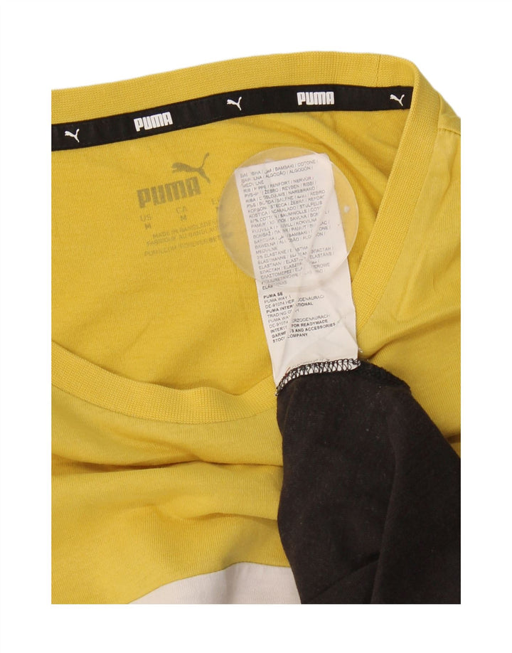 Męska koszulka Puma Top, średnia, wielobarwna bawełna z blokami kolorów