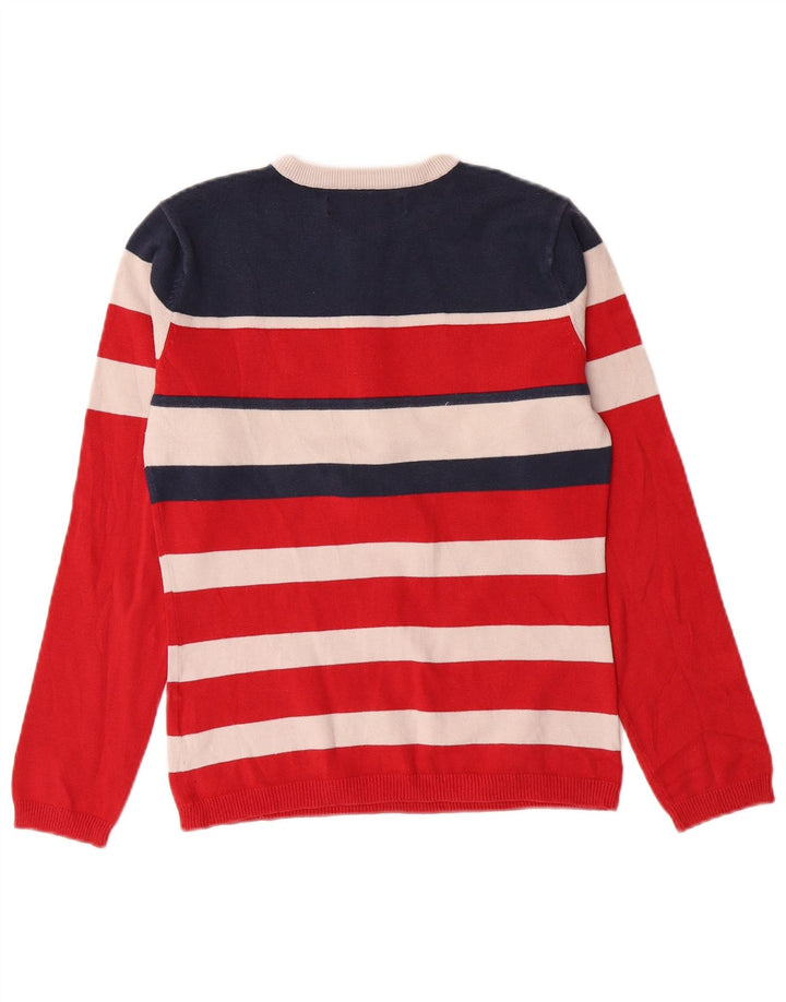 Damski sweter zapinany na zamek TOMMY HILFIGER UK 12 w średnie czerwone paski