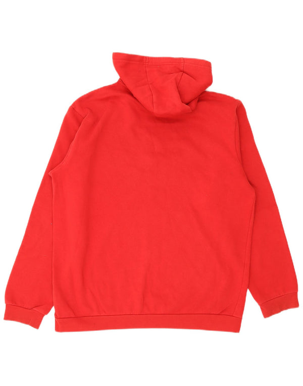 Adidas Męski sweter z kapturem, duży, czerwony, bawełniany