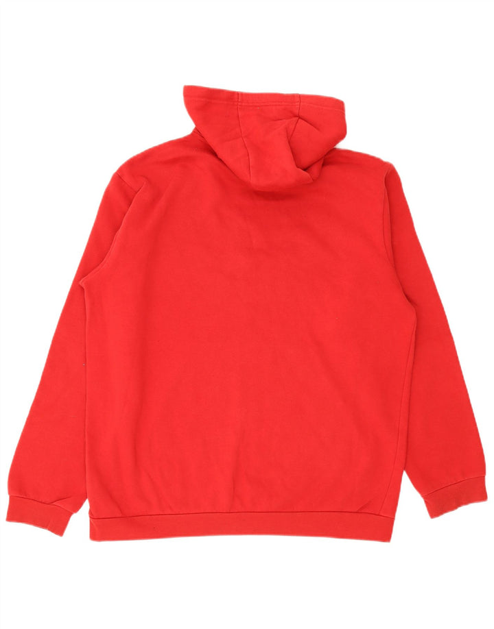 Adidas Męski sweter z kapturem, duży, czerwony, bawełniany