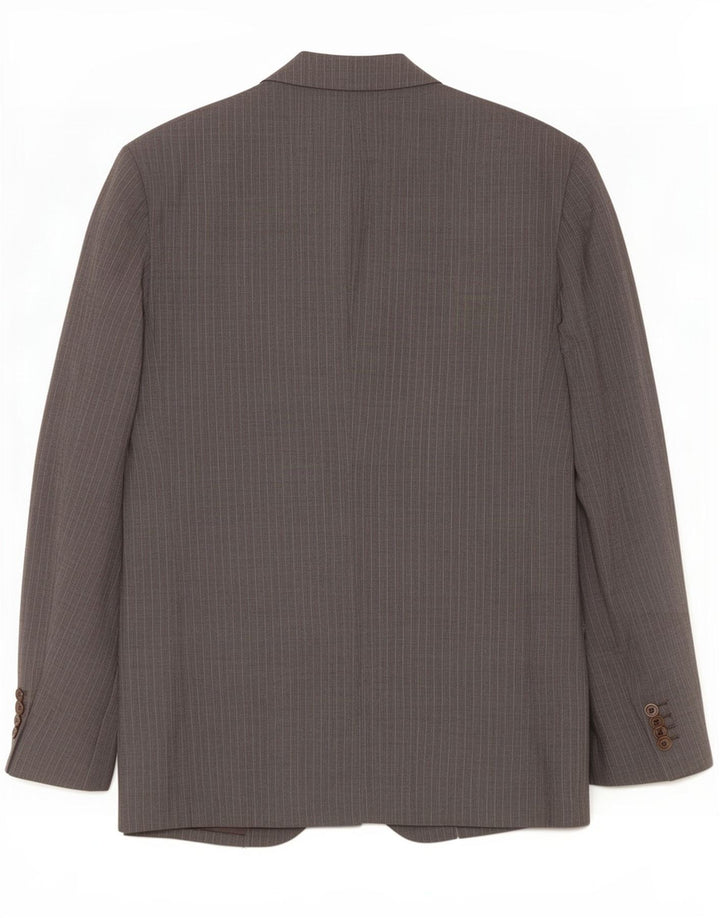 Męska marynarka zapinana na 2 guziki Massimo Dutti EU 58 2XL Szara wełniana w prążki