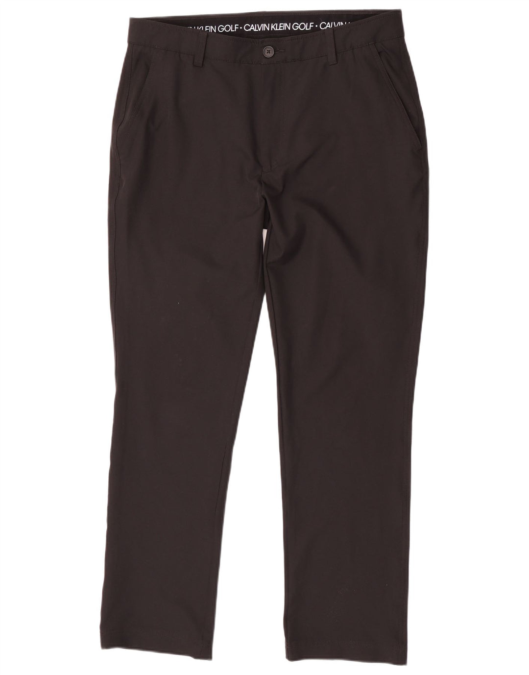 Męskie proste spodnie chino Calvin Klein W34 L31 Czarny poliester