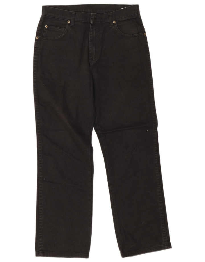 Męskie jeansy Wrangler o prostym kroju W32 L30, czarne, bawełniane