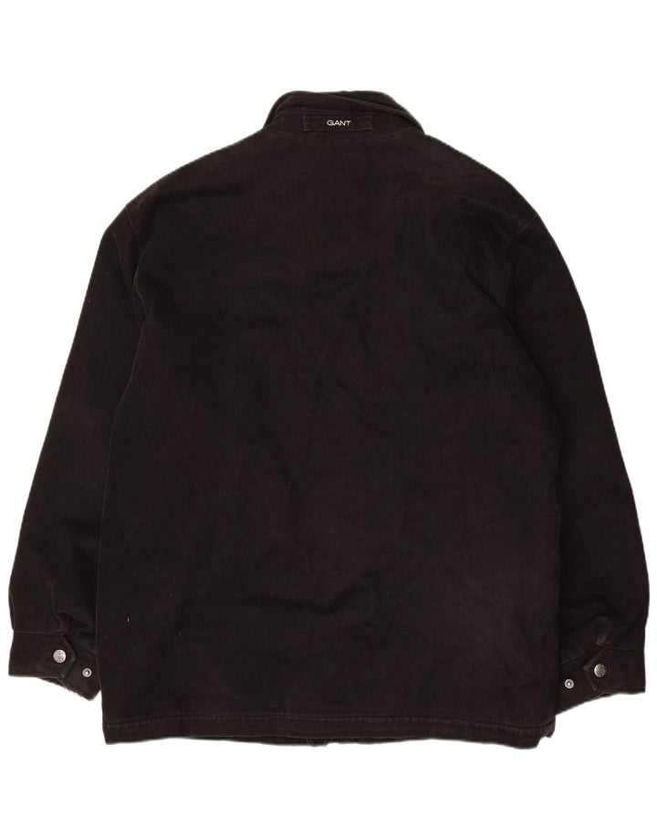 Męska kurtka bomberka GANT UK 38, średnia czarna, bawełniana