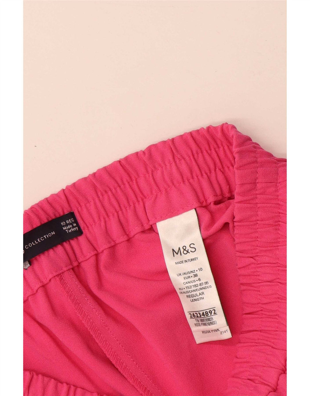 Damskie spodnie dresowe Marks & Spencer UK 10, małe, różowe, poliestrowe
